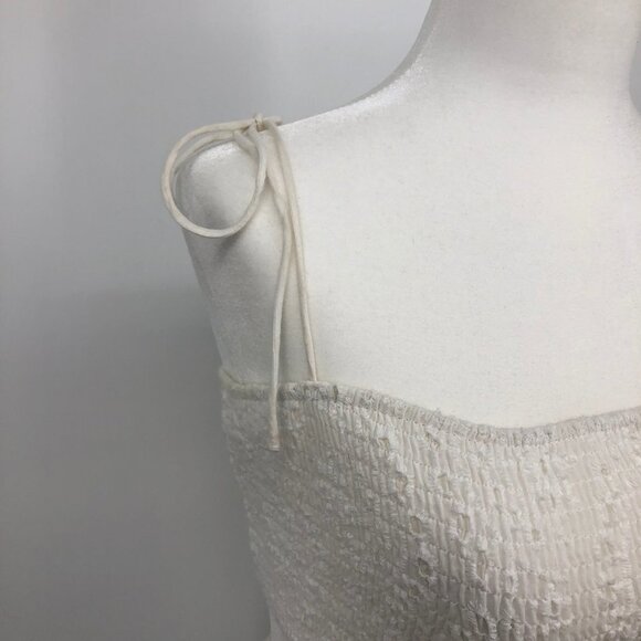 Superdown NWT White Ruth cutout romper eyelet cotton shorts shirred  crop top SP - Picture 6 of 16